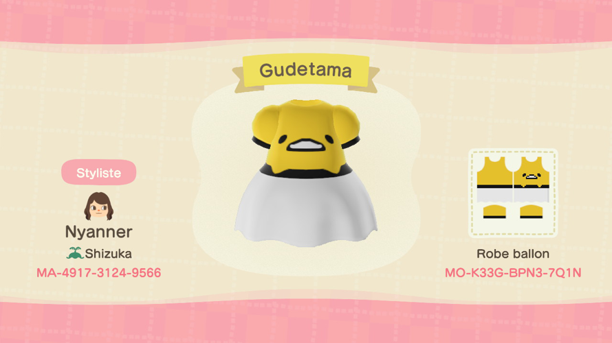 Hello! Here is a Gudetama dress ~ 
I love Gudetama it is my favorite mascot of Sanrio!
